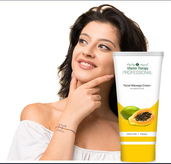 Herbs & More Vitamin Therapy Professional Facial Massage Cream 3.38 fl oz