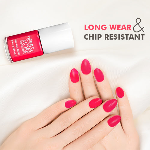 Herbs & More Cosmetics Nail Paint – Long-Lasting, Chip-Resistant Formula – High-Gloss Finish – Non-Toxic & Quick-Dry – Easy Application for Salon-Quality Nails at Home – 6ml (Pink, 6ML)