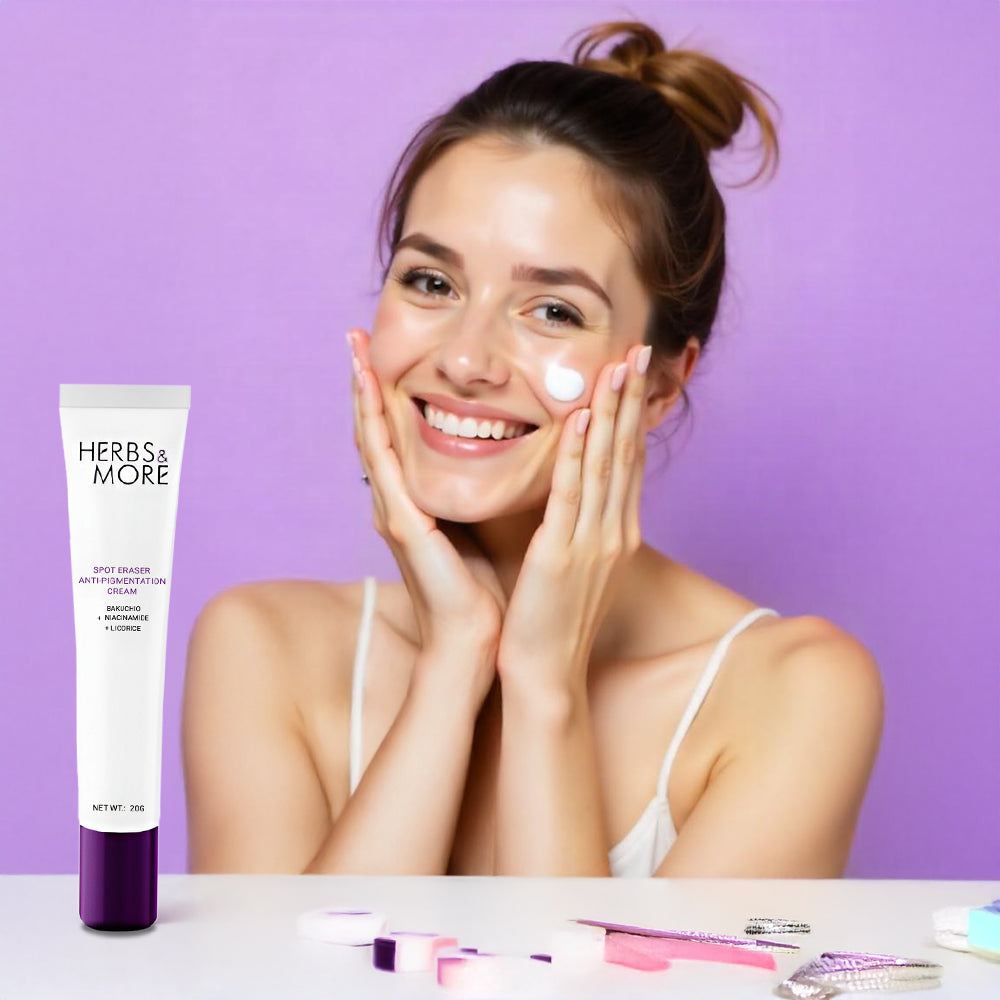 Herbs & More Spot Eraser Anti-Pigmentation Cream - 20g | Brightening & Even Skin Tone | Reduces Dark Spots & Blemishes