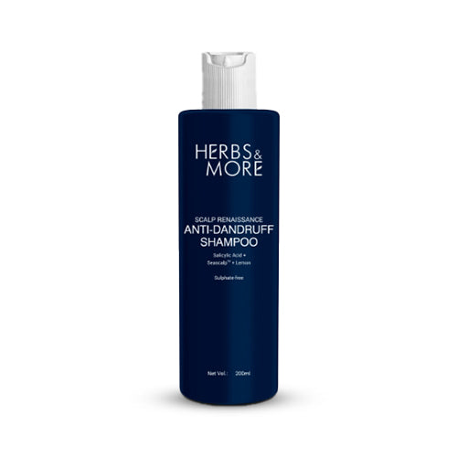 Herbs & More Scalp Renaissance Anti-Dandruff Shampoo - 200ml | Soothing Formula for Flake-Free Hair | Nourishing and Hydrating | Promotes Overall Scalp Health | Soothes and Calms Irritated Scalp