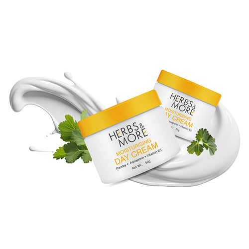 Herbs & More Moisturising Day Cream - 50g | Hydrating & Nourishing | Non-Greasy Formula for Soft, Smooth Skin | SPF Protection