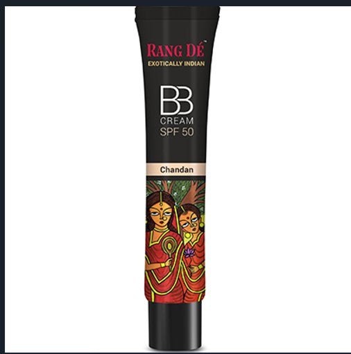 Rang De BB Cream SPF 50 Chandan Light Face Makeup With Natural Coverage Tinted Moisturiser to Brighten Skin (30 GMS)